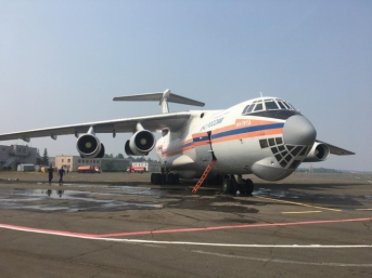 Для тушения крупного лесного пожара в Катангском районе прибыл самолет Ил-76 МЧС России ГУ МЧС России по Иркутской области
