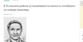 Личность погибшего в пожаре инвалида устанавливается в Иркутской области скриншот сайта http://38.mvd.ru/news/item/2176982/