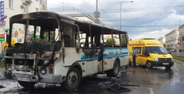 На ходу загорелся пассажирский автобус №3 в Ангарске Иркутской области Пресс-служба ГУ МВД России по Иркутской области 