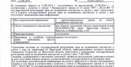 Выписка из Росреестра  РИА IrkutskMedia
