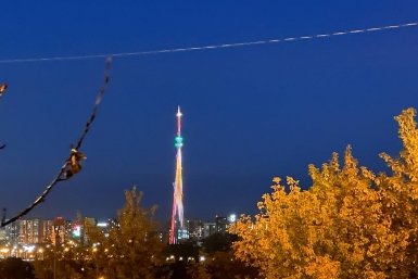 Праздничную подсветку включили на телебашне в Иркутске в честь Дня учителя ИА IrkutskMedia