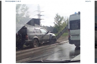 Водитель Nissan Terrano врезался в столб на улице Шевцова в Иркутске  Скриншот страницы ДТП38RUS