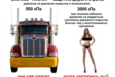 Акция в поддержку дальнобойщиков Изображение со страницы группы &quotГолая правда. Иркутск&quot vk.com