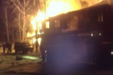 Пожар в Усть-Куте Пресс-служба ГУ МЧС Приангарья