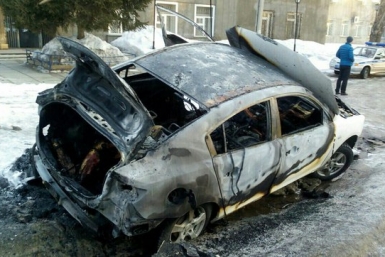 Горевший автомобиль Пресс-служба СУ СК РФ по Иркутской области