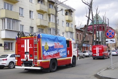 Парад техники  Пресс-служба ГУ МЧС по Иркутской области 