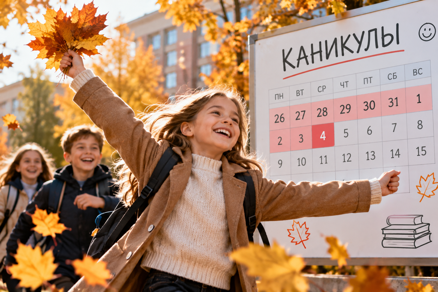 Осенние каникулы создано при помощи ИИ