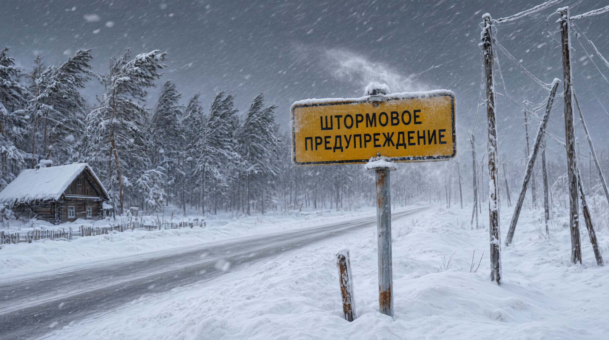 Шквалистый ветер и сильный снег: штормовое предупреждение в Иркутской области создано при помощи ИИ